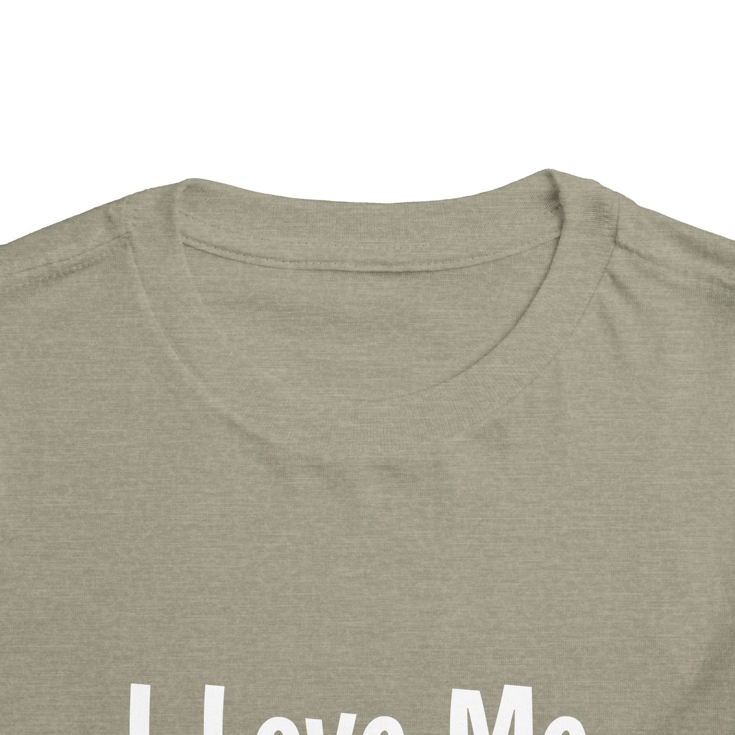 "I Love Me Because" Toddler Short Sleeve Tee (Words)