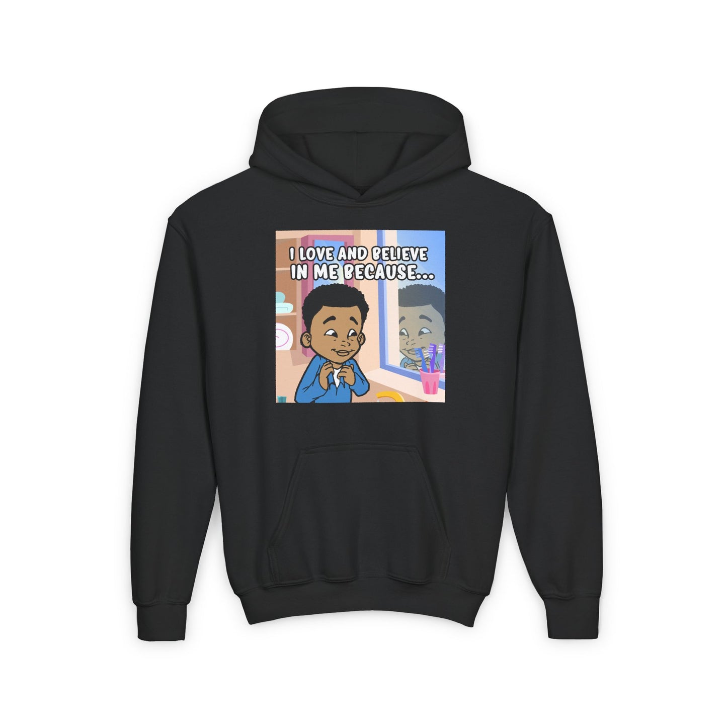 I LOVE AND BELIEVE IN ME BECAUSE...BOOK & HOODIE BUNDLE- (BOY)-SV