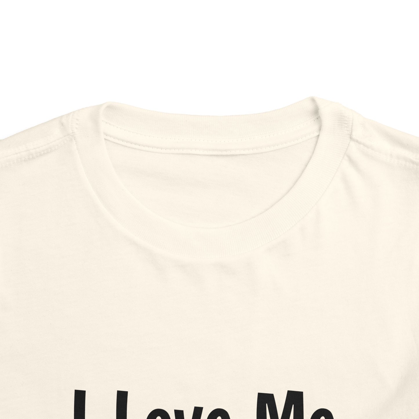 "I Love Me Because" Toddler Short Sleeve Tee (Words)
