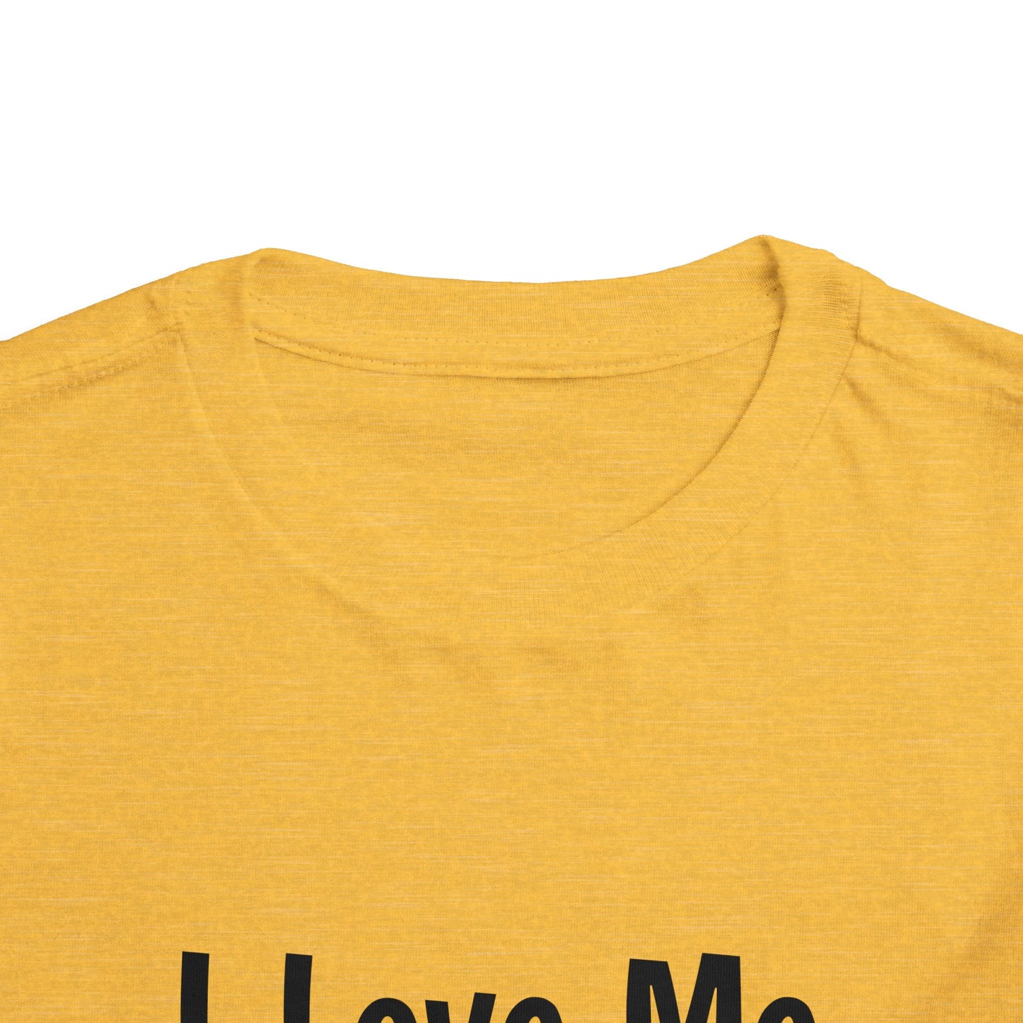 "I Love Me Because" Toddler Short Sleeve Tee (Words)