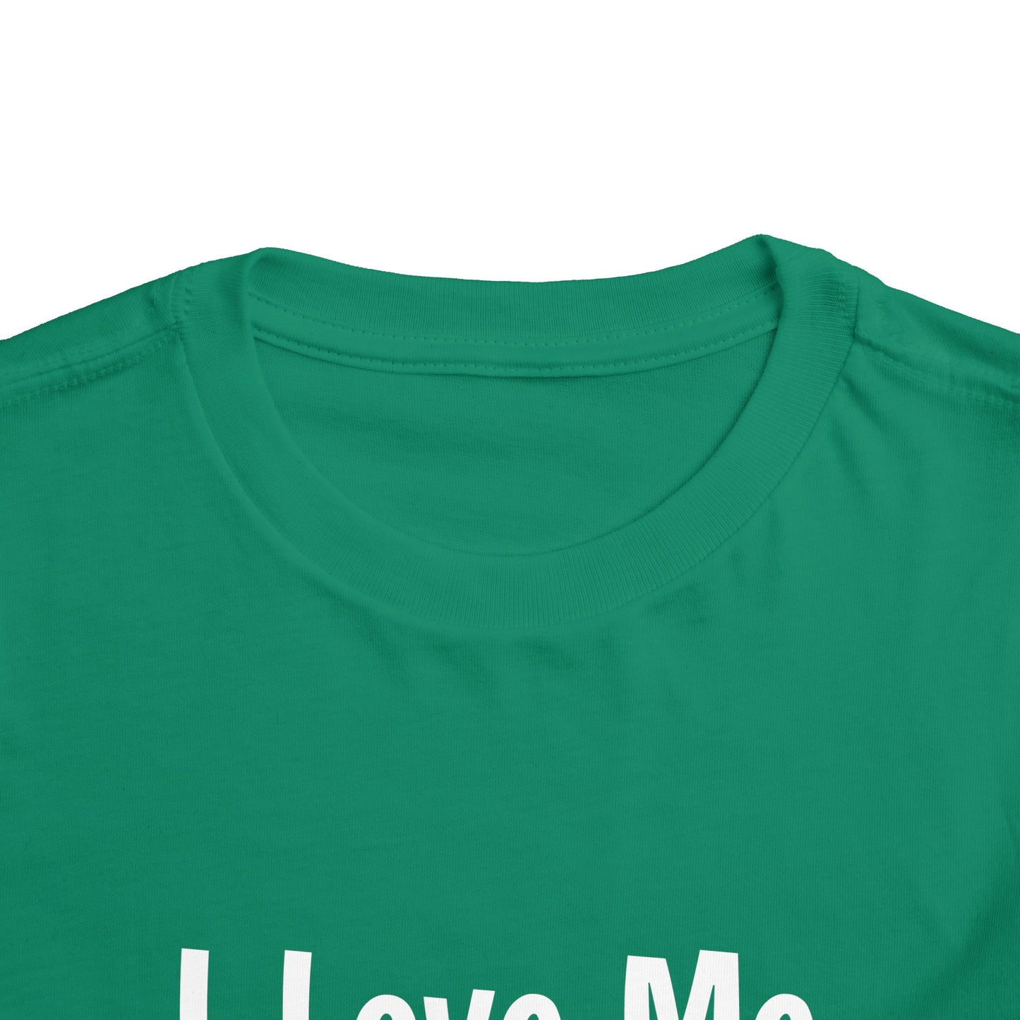 "I Love Me Because" Toddler Short Sleeve Tee (Words)