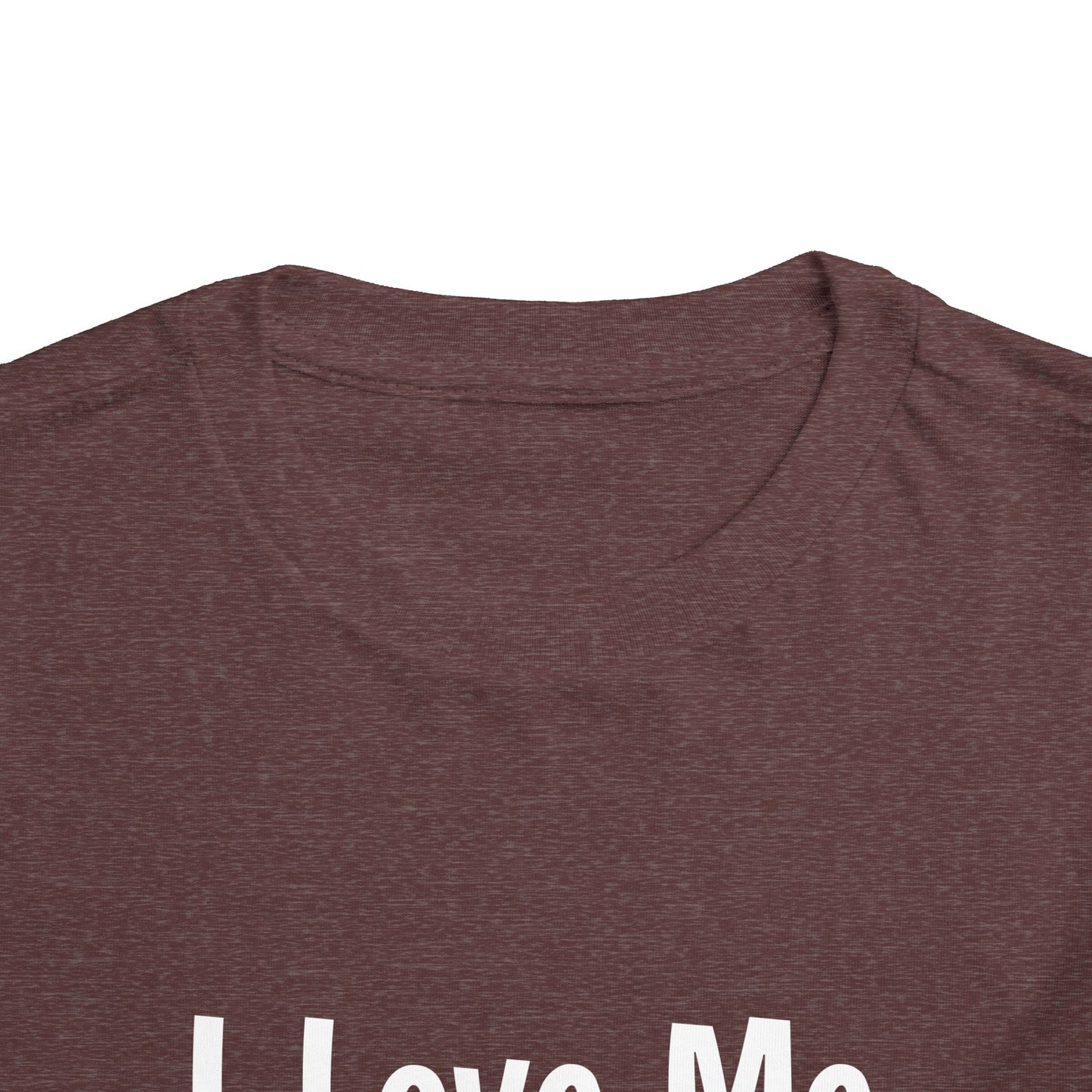 "I Love Me Because" Toddler Short Sleeve Tee (Words)