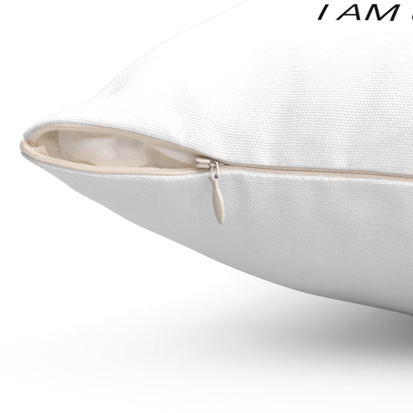 Pillow (SV) - "I Love & Believe In Me Because..." Spun Polyester Square Pillow (White)
