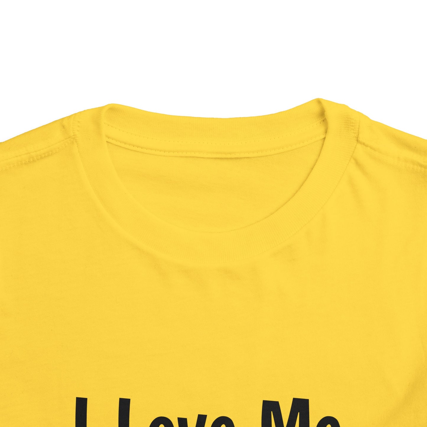 "I Love Me Because" Toddler Short Sleeve Tee (Words)