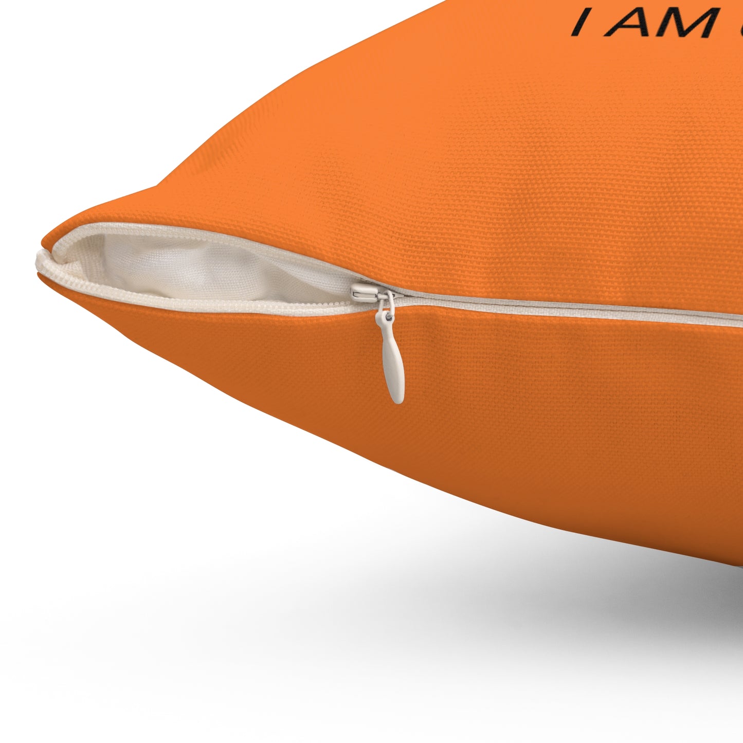 "I Love & Believe In Me Because..." Pillow (SV) - Spun Polyester Square Pillow (Crusta)