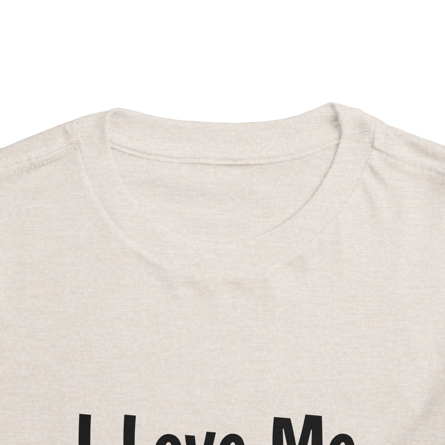 "I Love Me Because" Toddler Short Sleeve Tee (Words)
