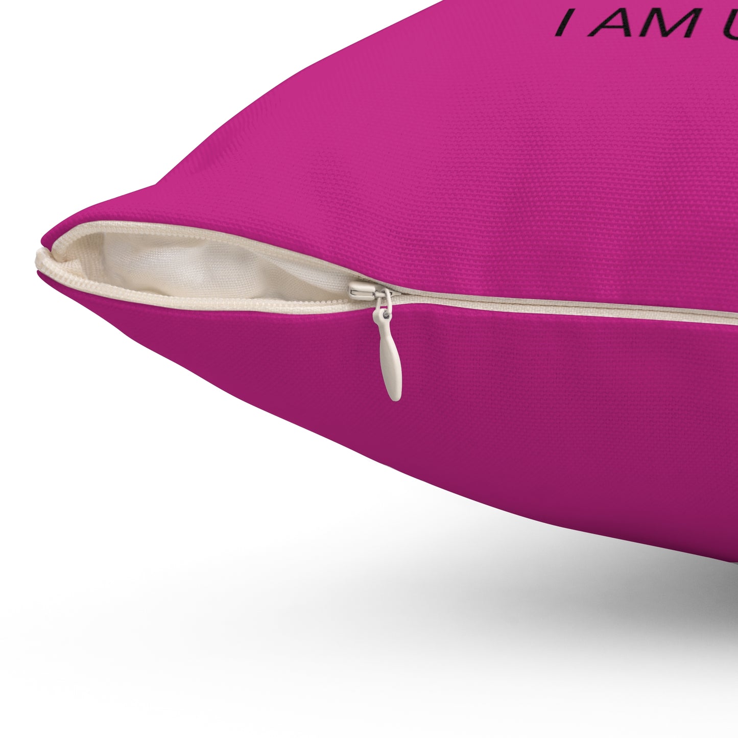 Pillow (SV) - "I Love Me Because..." Spun Polyester Square Pillow (Pink)