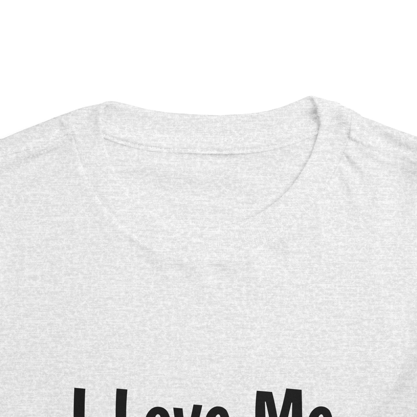 "I Love Me Because" Toddler Short Sleeve Tee (Words)