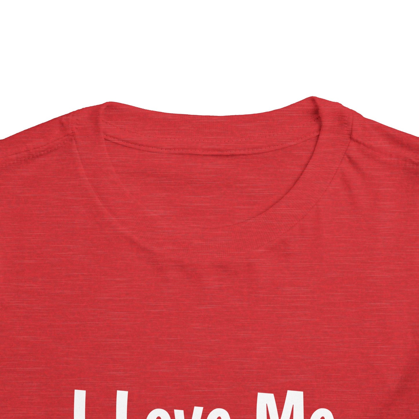 "I Love Me Because" Toddler Short Sleeve Tee (Words)