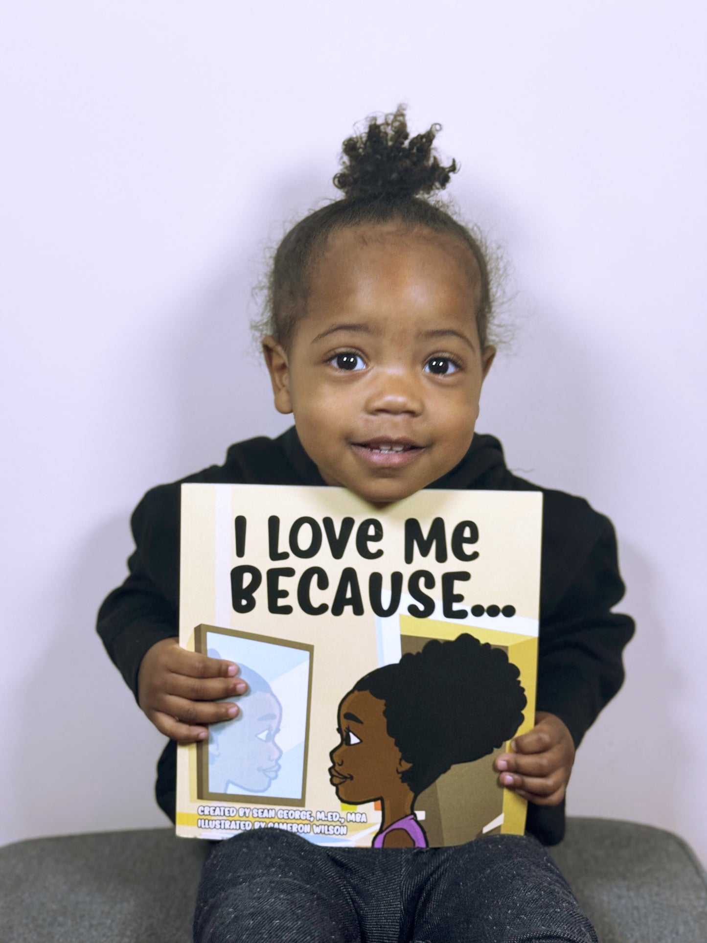 I LOVE ME BECAUSE... BOOK & HOODIE-GIRL (WORDS ONLY)