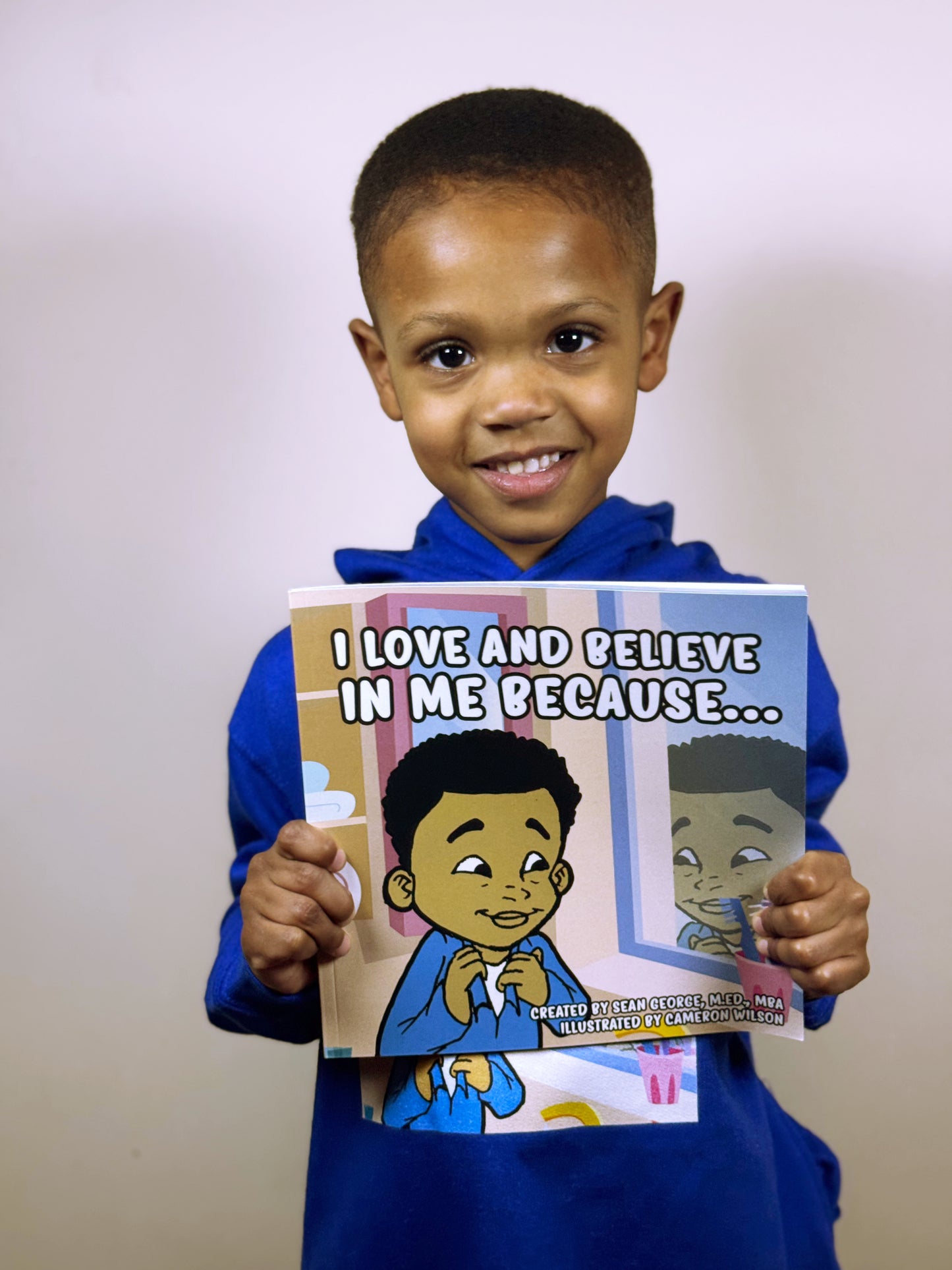 I LOVE AND BELIEVE IN ME BECAUSE...BOOK & HOODIE BUNDLE- (BOY)-SV