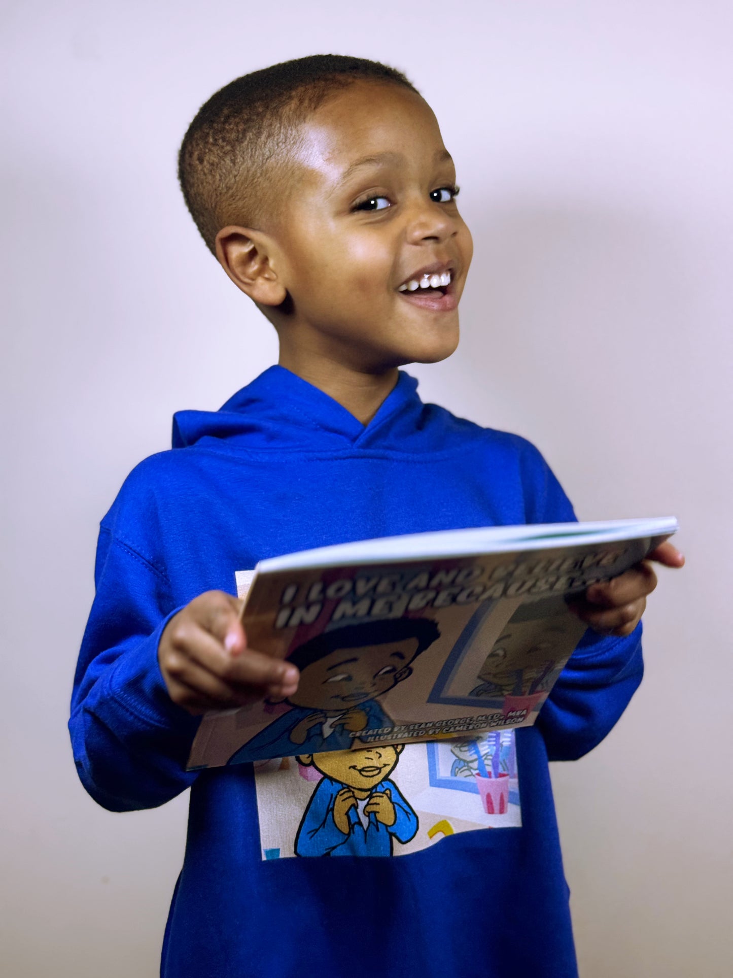 I LOVE AND BELIEVE IN ME BECAUSE...BOOK & HOODIE BUNDLE- (BOY)-SV