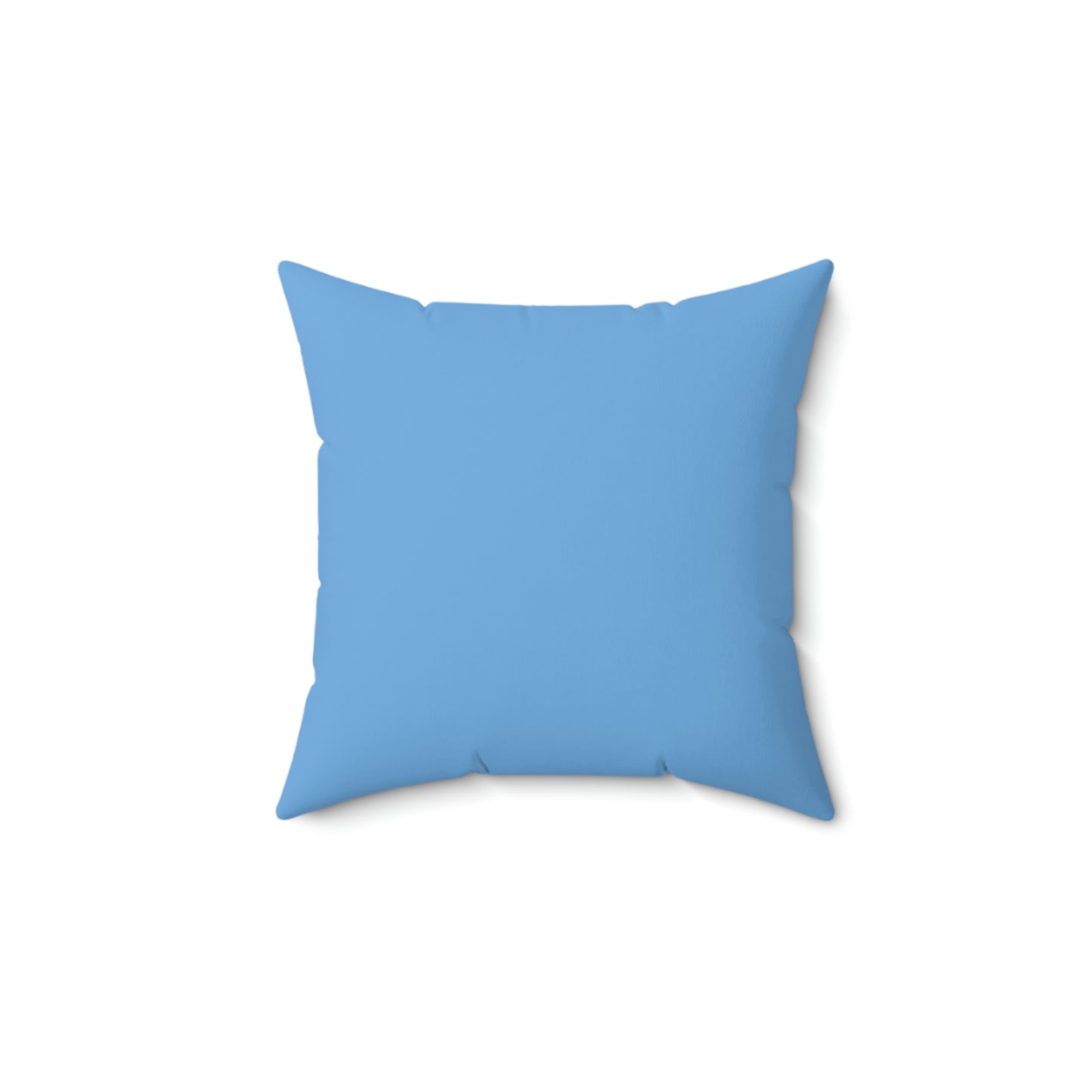 Pillow - "I Love & Believe In Me Because..." Spun Polyester Square Pillow (Blue)