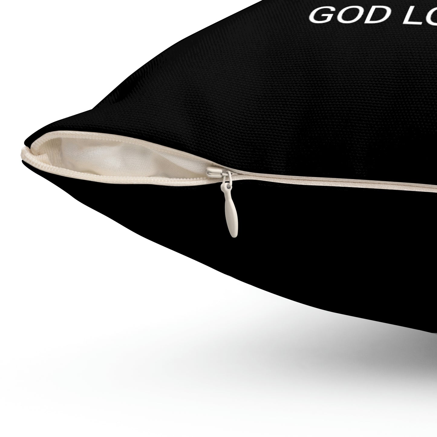 Pillow - "I Love Me Because..." Spun Polyester Square Pillow (Black)