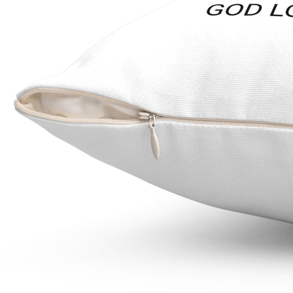 Pillow - "I Love Me Because..." Spun Polyester Square Pillow (Black)