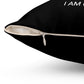Pillow (SV) - "I Love & Believe In Me Because..." Spun Polyester Square Pillow (Black)