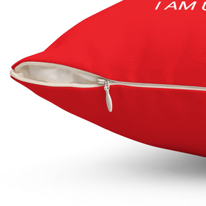 Pillow (SV) - "I Love Me Because..." Spun Polyester Square Pillow (RED)