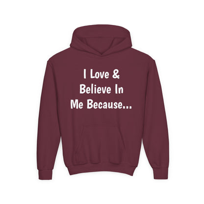 "I Love And Believe In Me Because..." Words Only-Youth