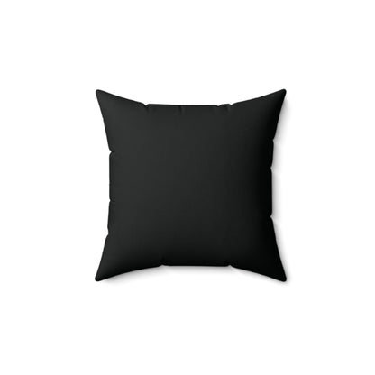"I Love Me Because..." Square Pillow (Black)-SV Version