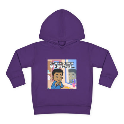 I LOVE AND BELIEVE IN ME BECAUSE...HOODIE -TODDLER (PICTURE)