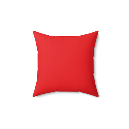 Pillow - "I Love Me Because..." Spun Polyester Square Pillow (Red)